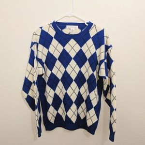 Vintage argyle wool sweater